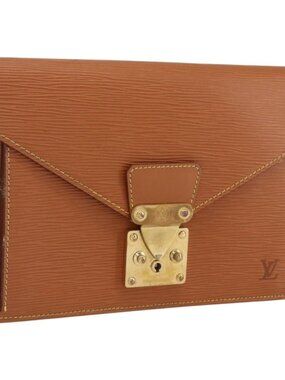 LOUIS VUITTON Epi Serie Dragonne Hand Bag Beige LV Auth ep12601